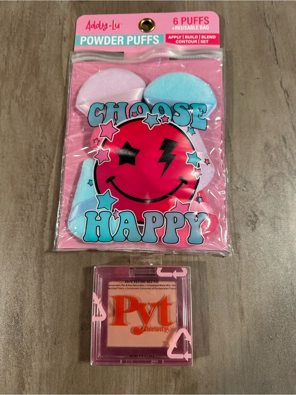 PYT Blush and Powder Puff Set New